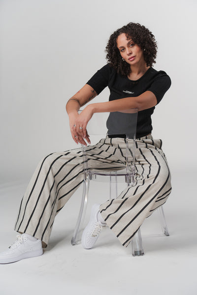 Woven Pants Striped Melange