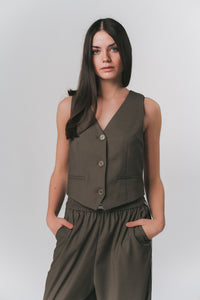 Vest Olive - Karo Kauer Label