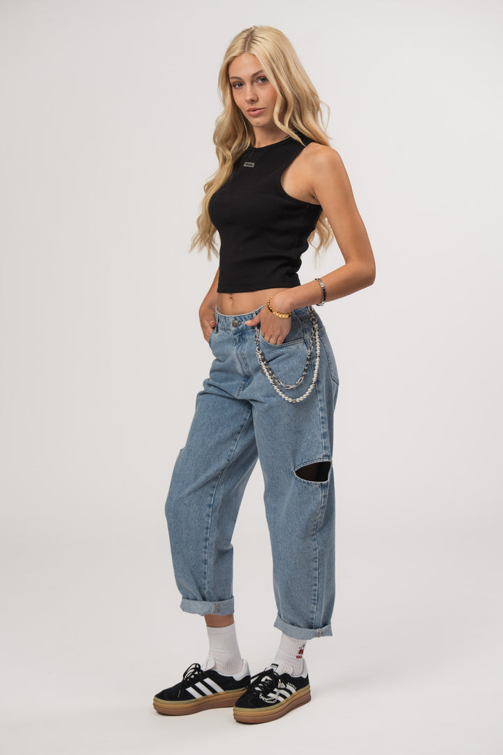 Basic Rib Top Black