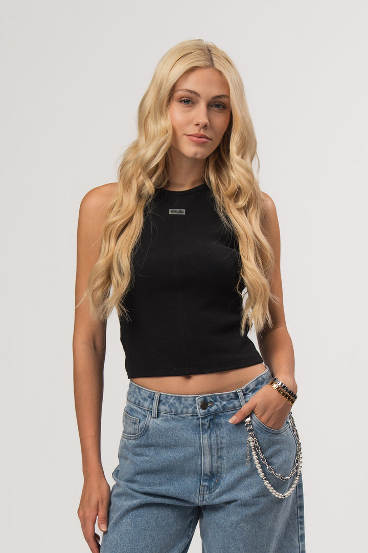 Basic Rib Top Black