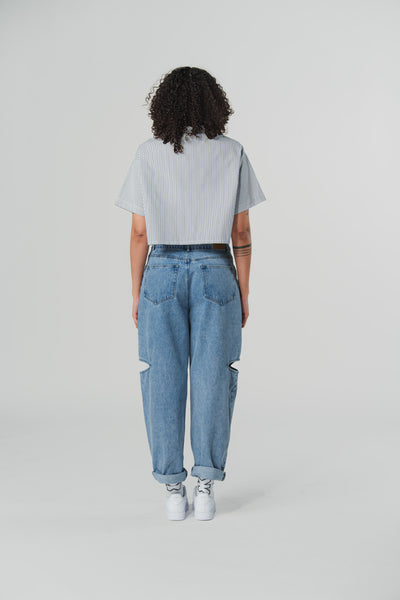 Cropped Blouse Striped