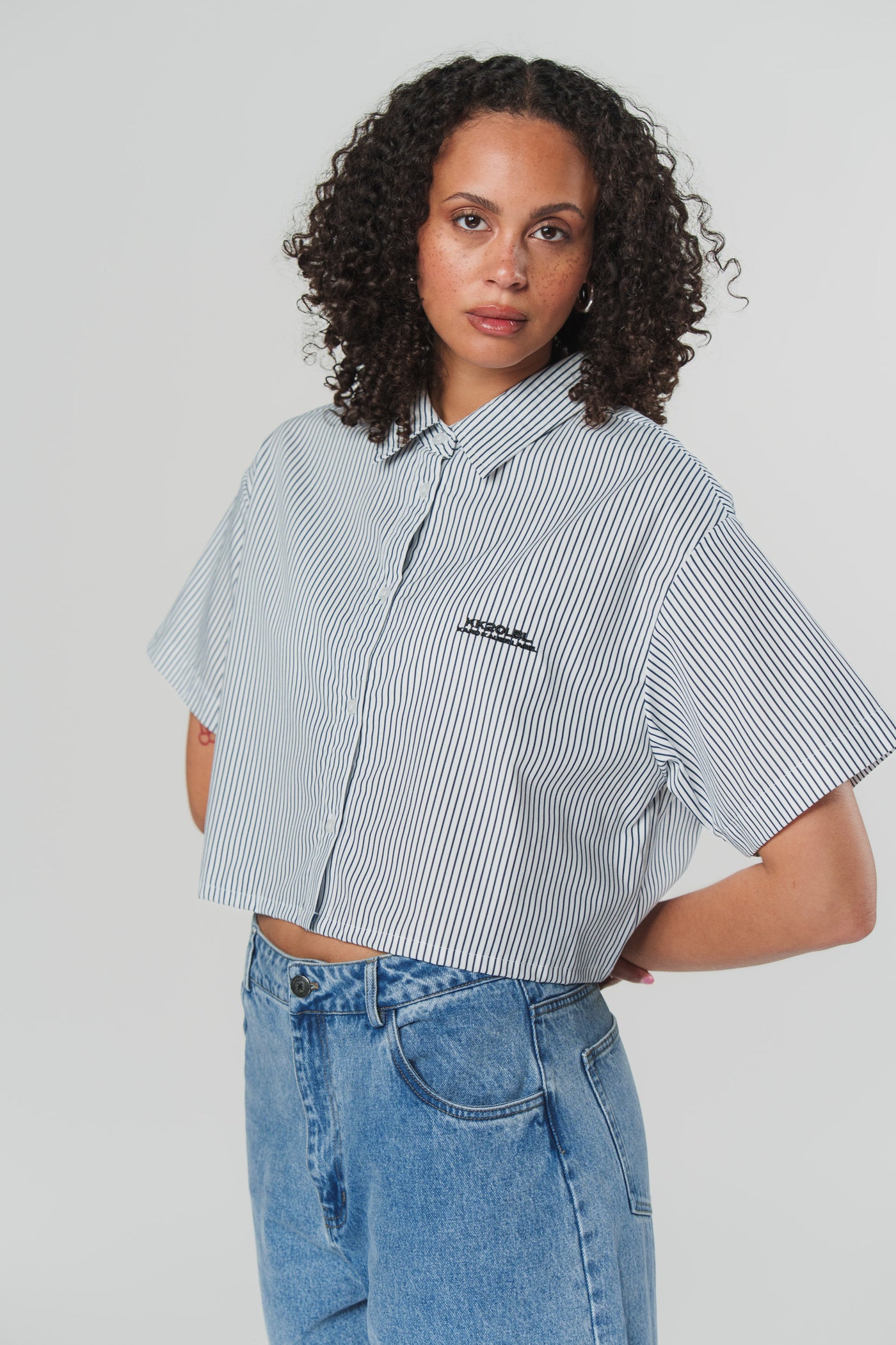 Cropped Blouse Striped