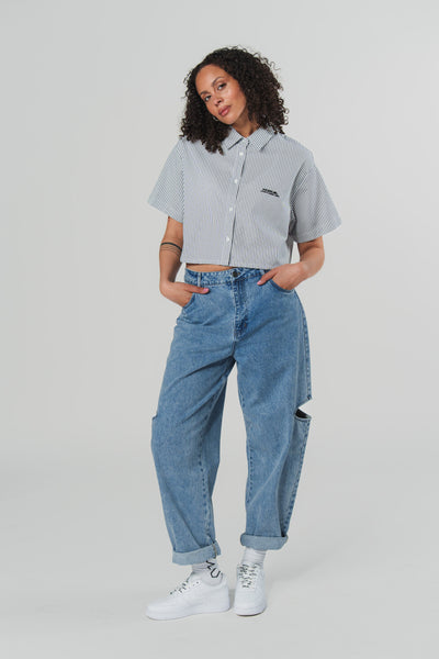 Cropped Blouse Striped
