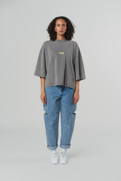 T-Shirt Cropped Washed Grey