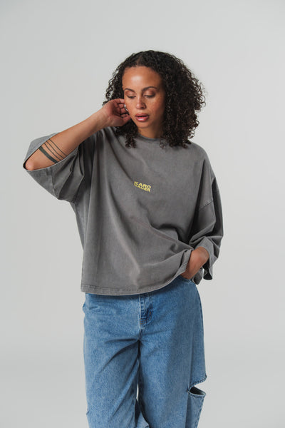 T-Shirt Cropped Washed Grey