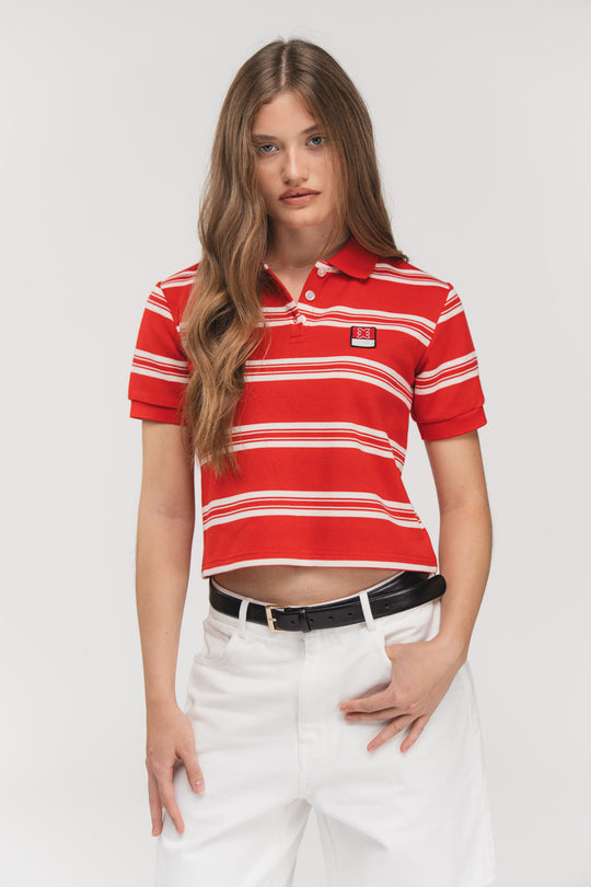 Bild von Cropped Knit Poloshirt  aus Women Kollektion