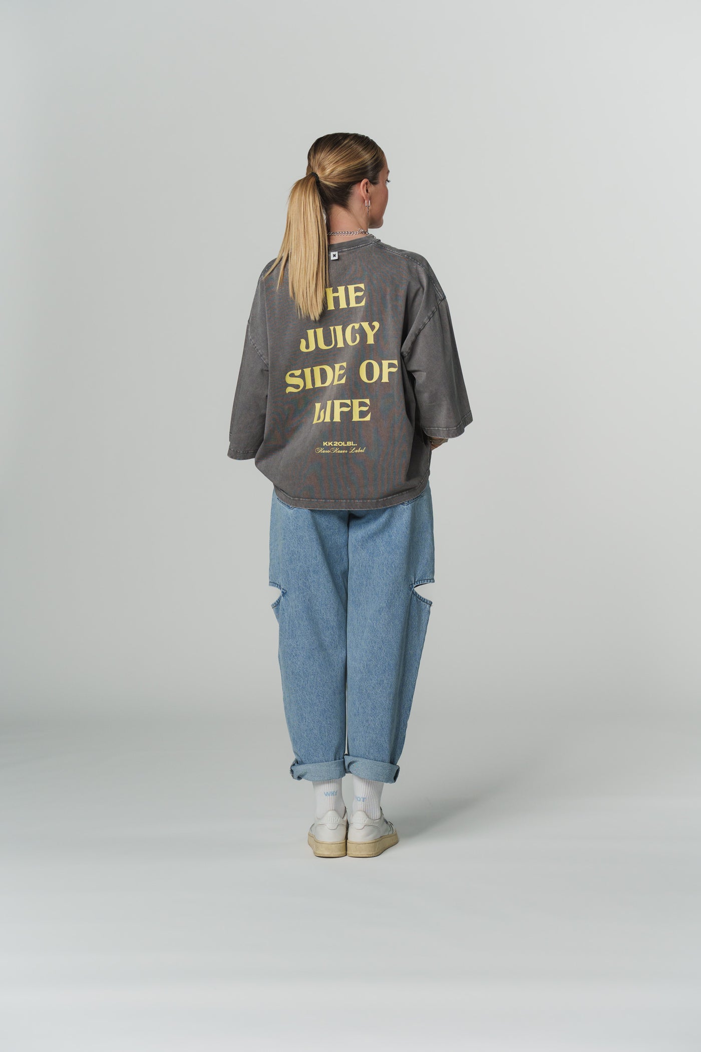 T-Shirt Cropped Washed Grey