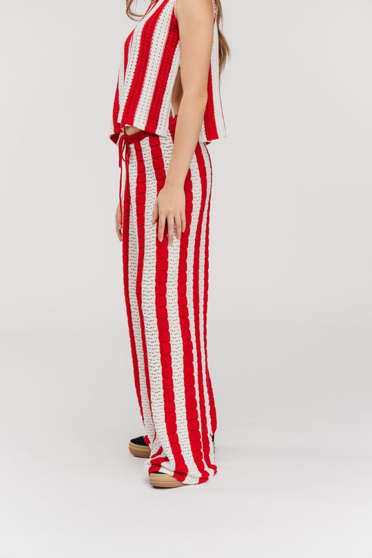 Alternative Ansicht von Knit Pants Striped Red  aus End Of Season Sale Kollektion im Angebot