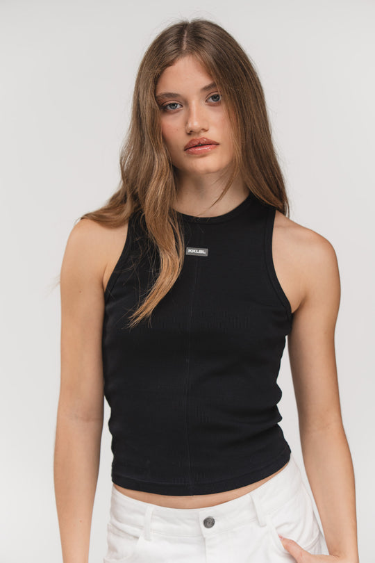 Bild von Basic Rib Top Black  aus T-Shirts / Tops Kollektion