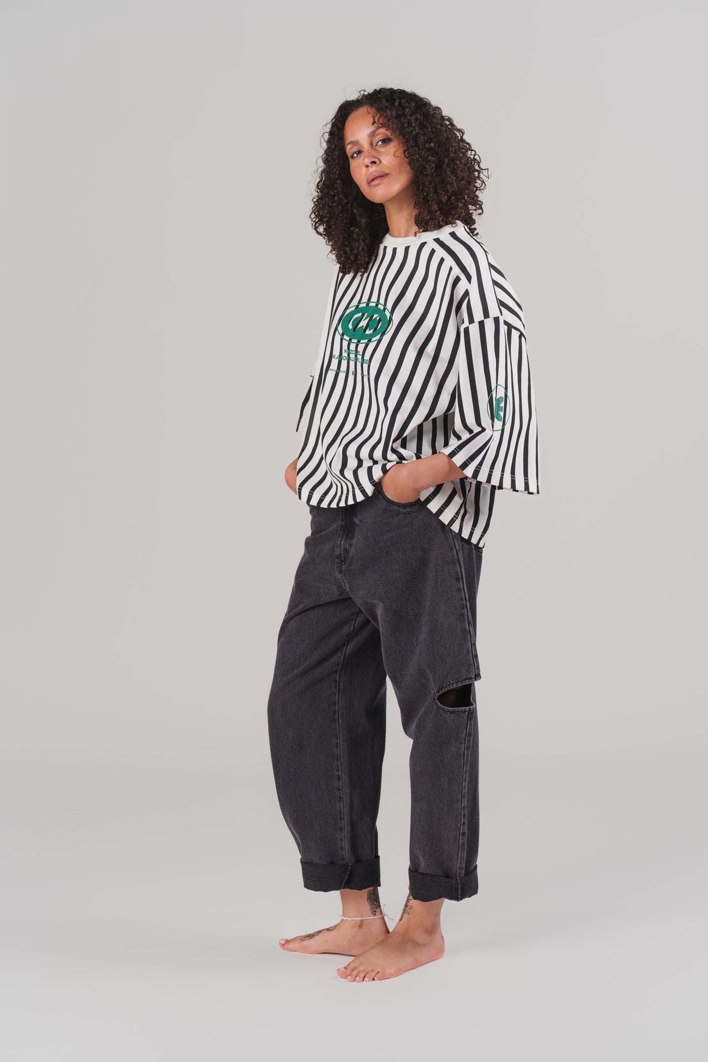 T-Shirt Cropped Stripes