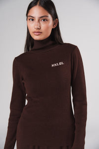 Knit Turtleneck Brown
