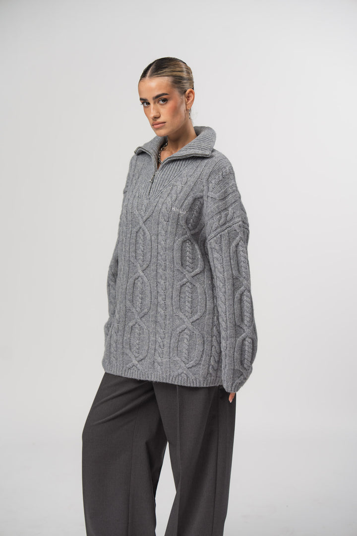 Knit Sweater Dark Grey