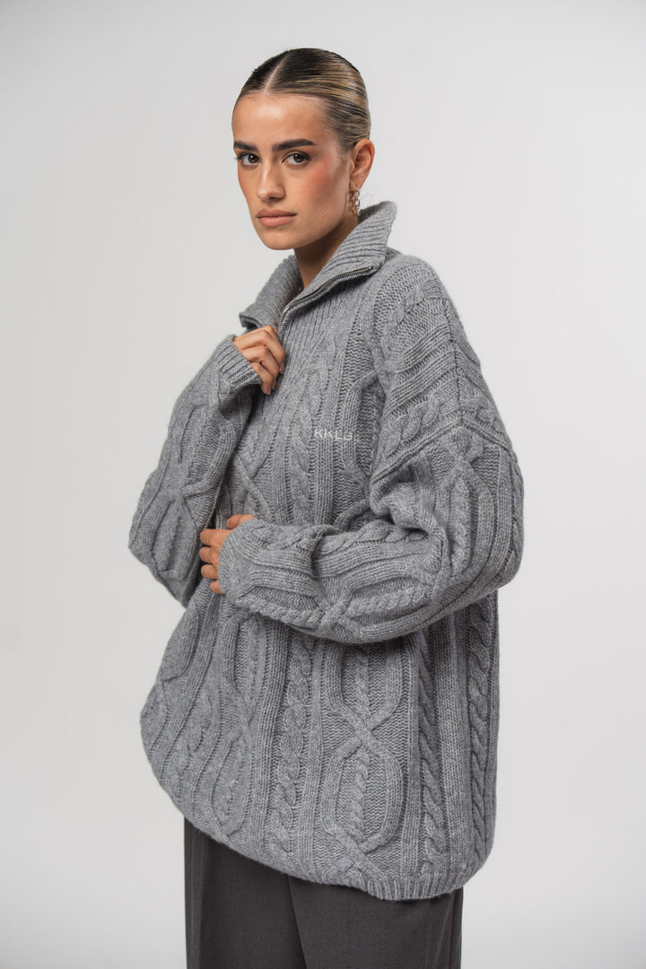 Knit Sweater Dark Grey