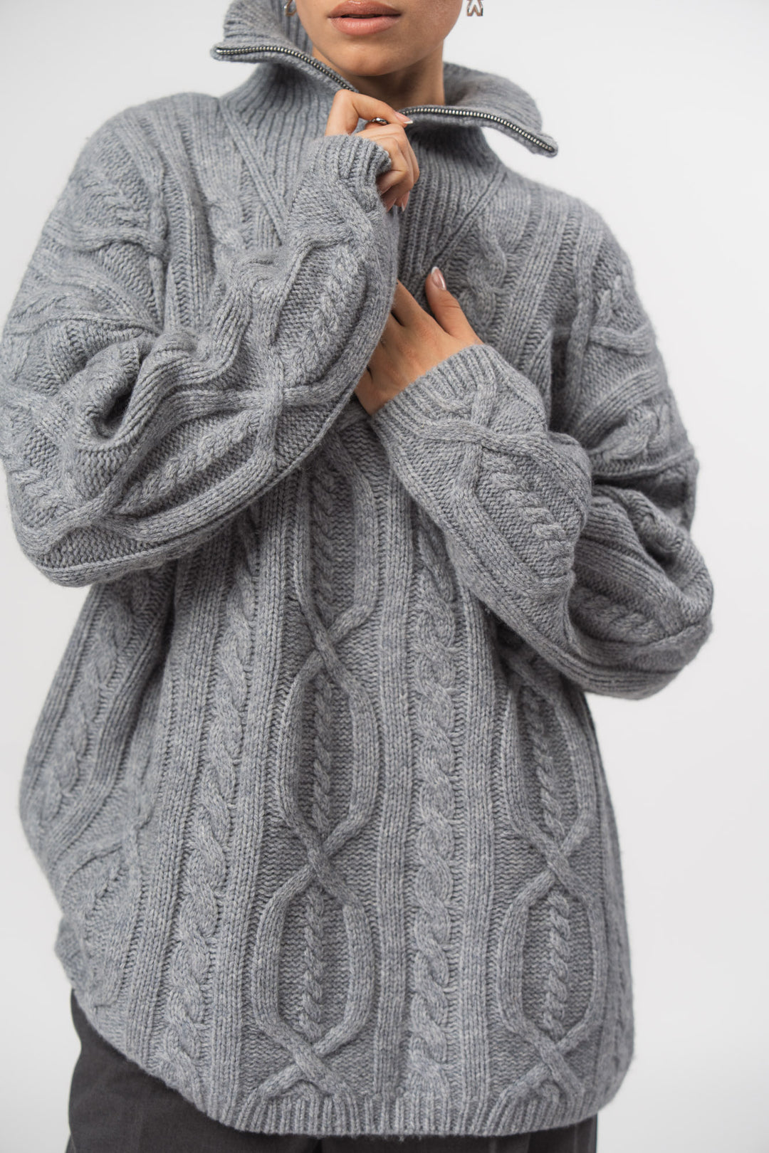 Knit Sweater Dark Grey
