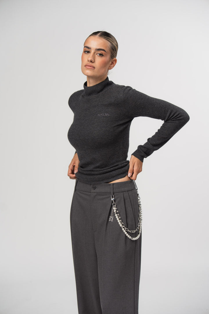 Knit Turtleneck Dark Grey