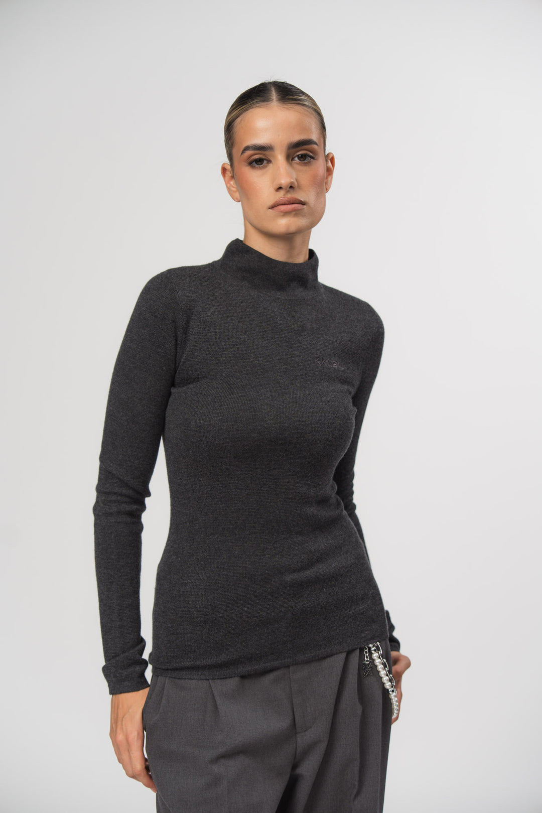 Knit Turtleneck Dark Grey