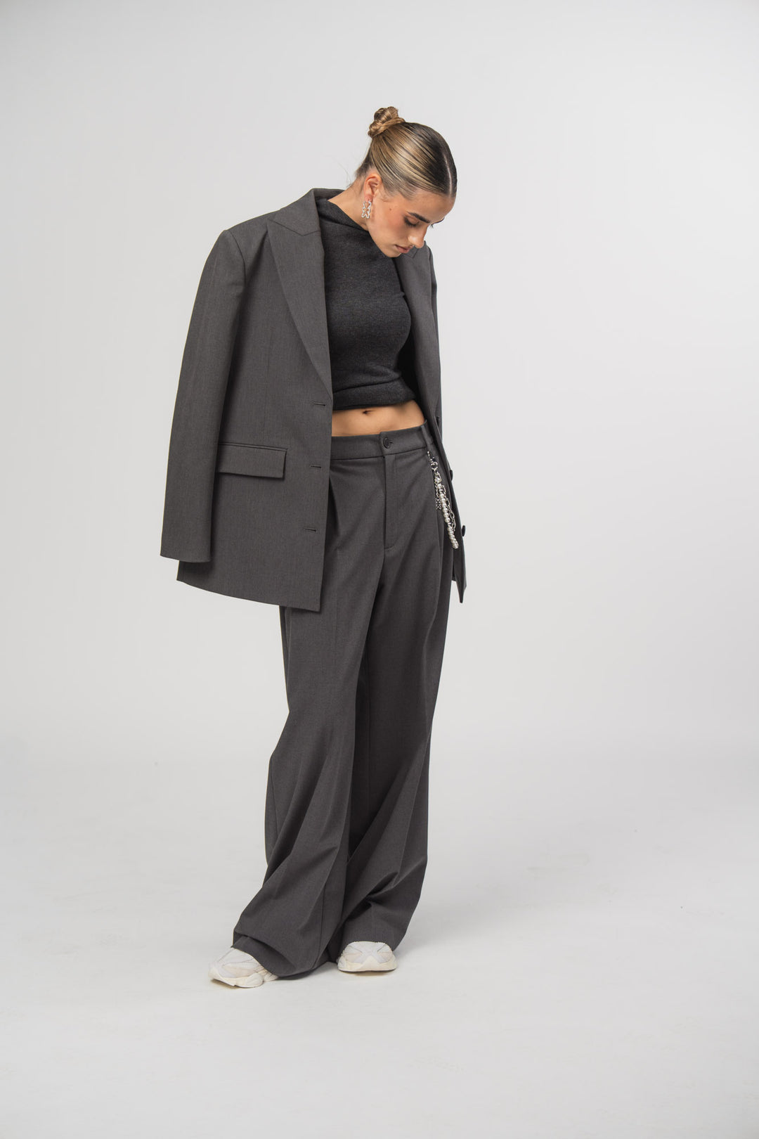 Oversized Blazer Dark Grey