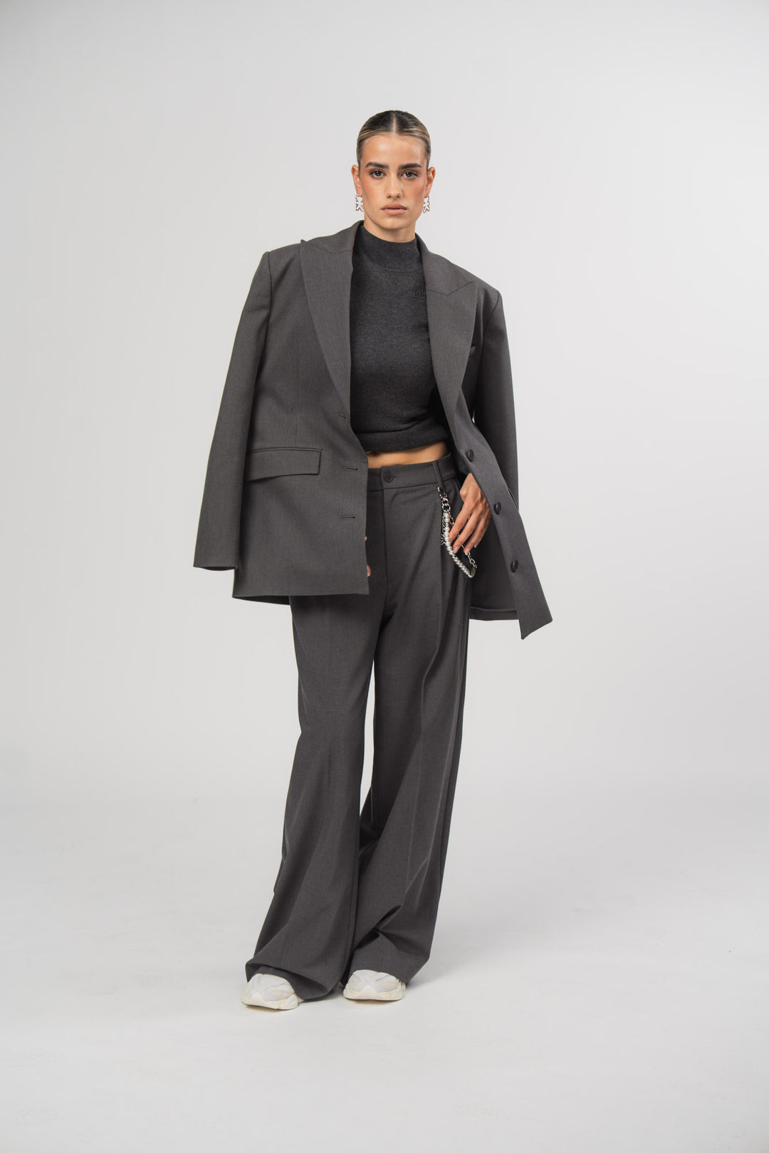 Oversized Blazer Dark Grey