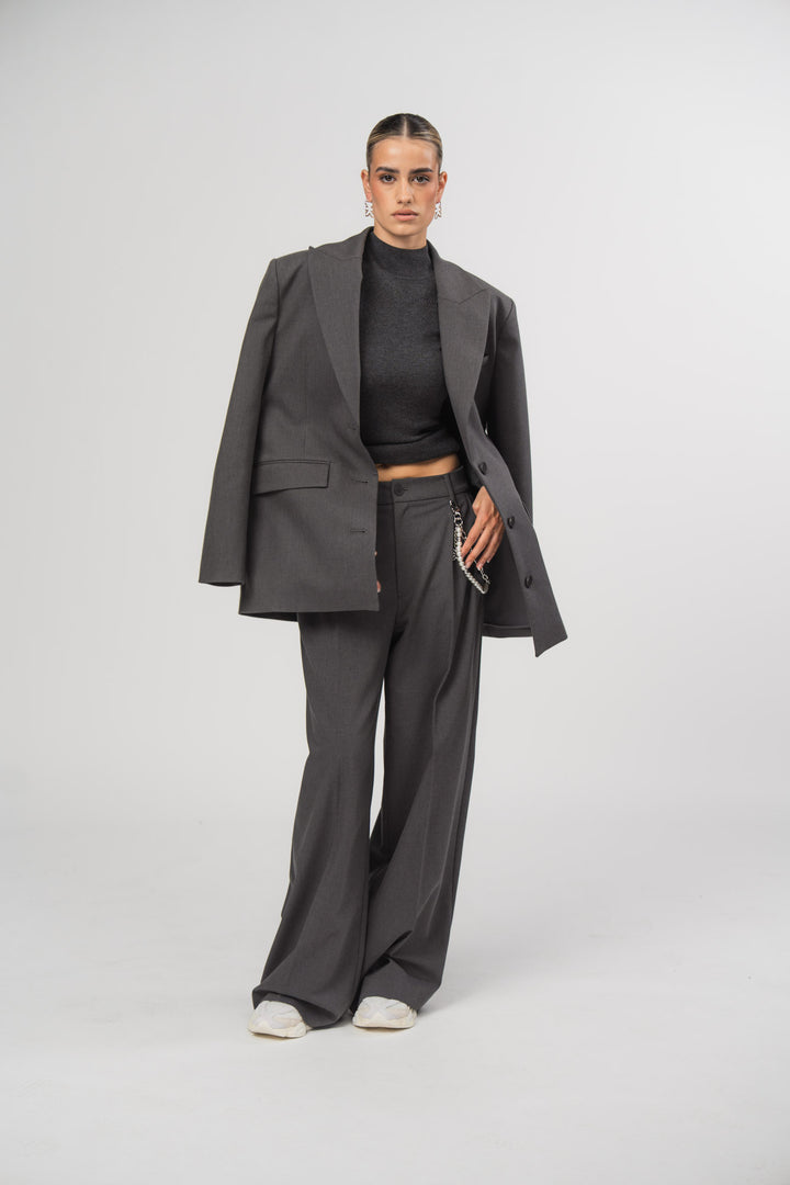 Oversized Blazer Dark Grey