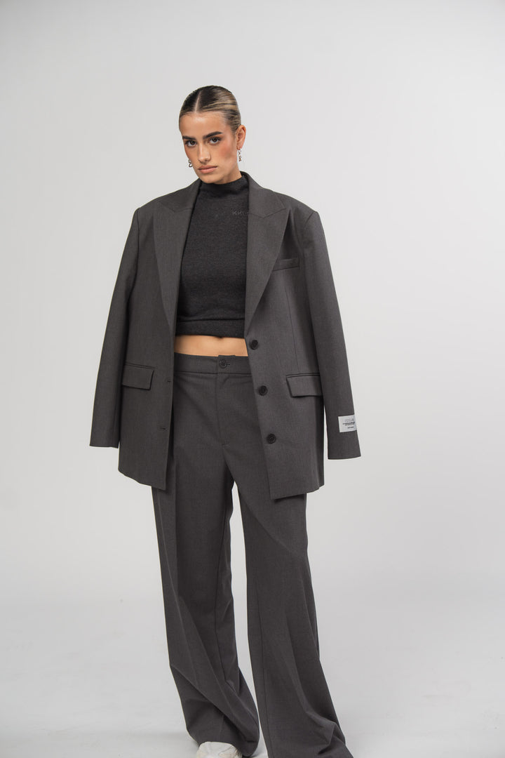 Oversized Blazer Dark Grey