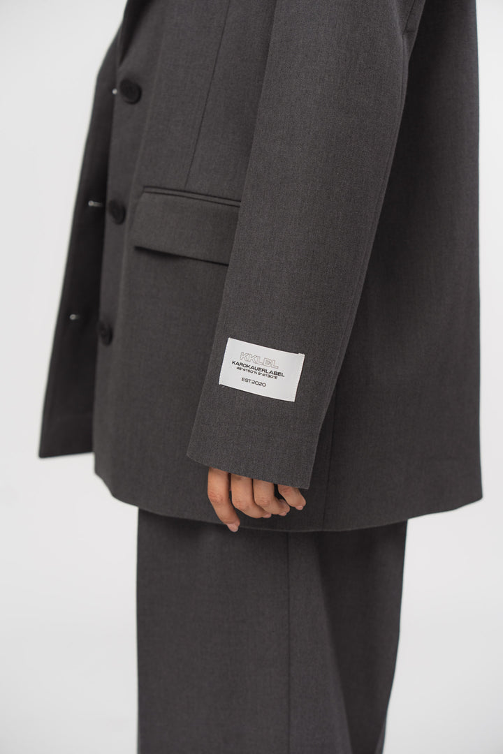 Oversized Blazer Dark Grey
