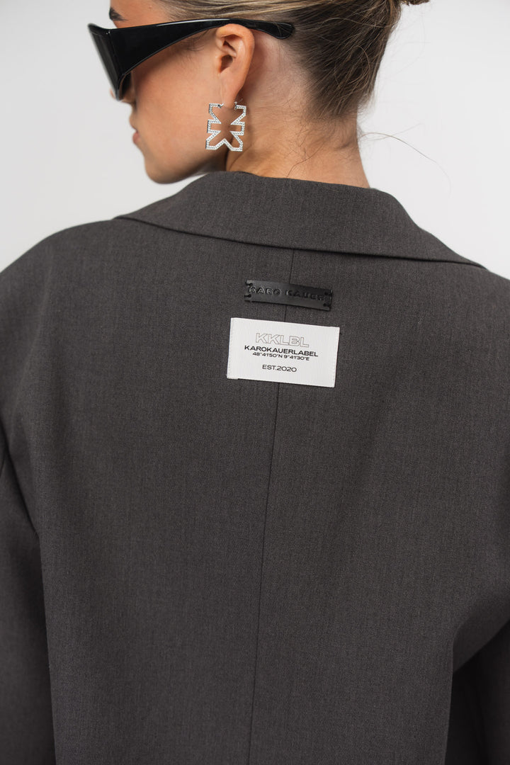 Oversized Blazer Dark Grey