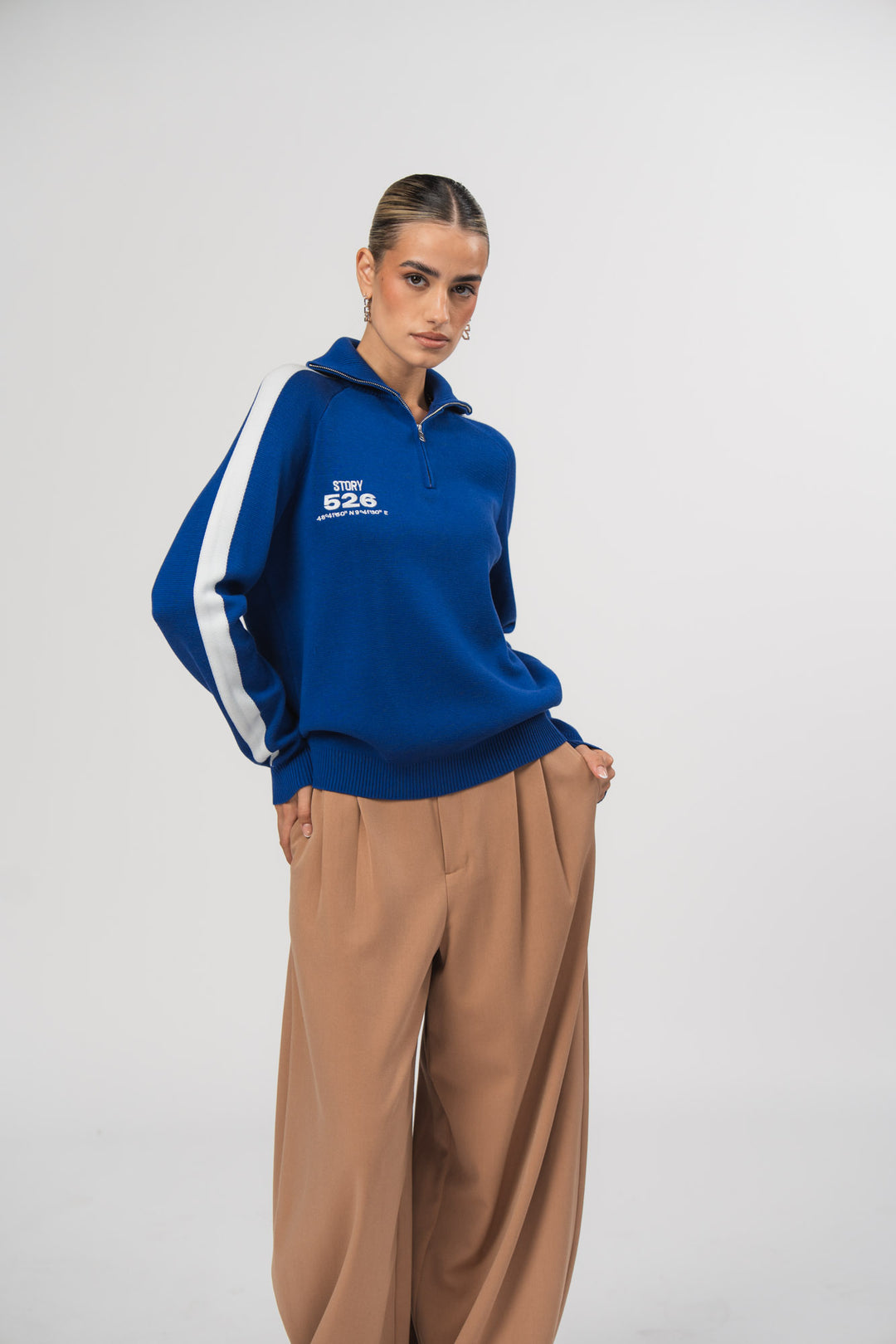Knit Sweater Royal Blue
