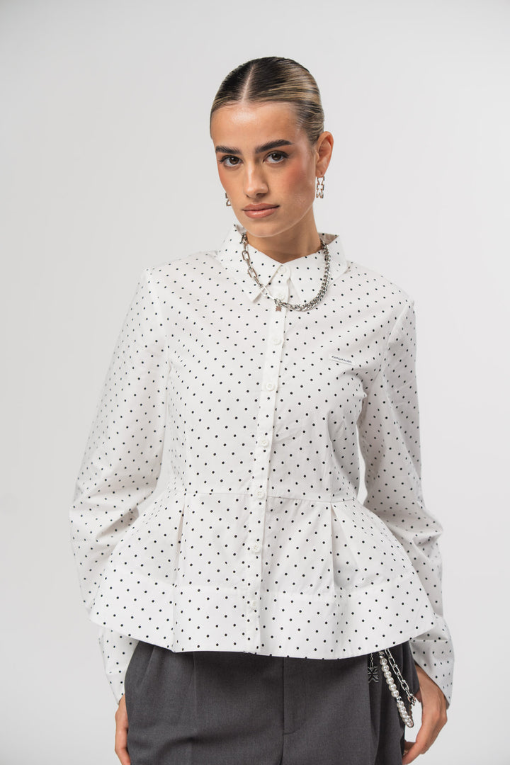 Peplum Blouse Dots