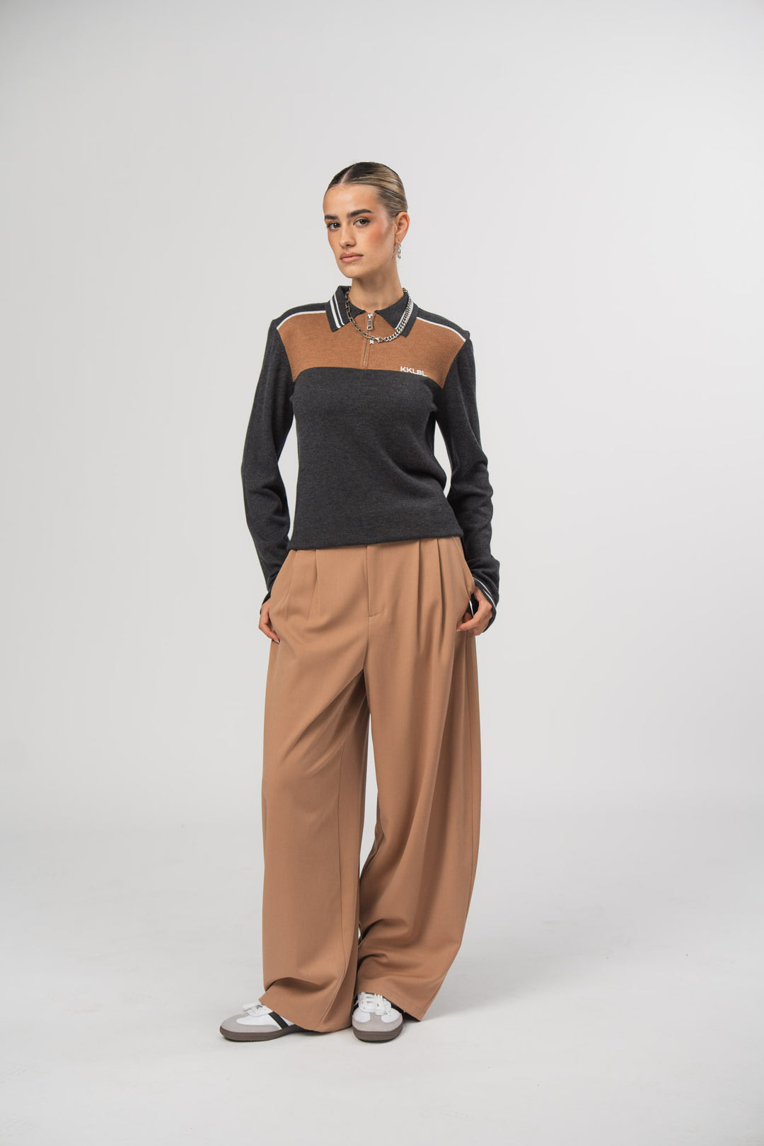Barrel Woven Pants Camel