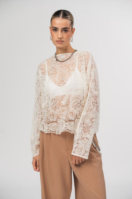 Bild von Lace Longsleeve Creme  aus Story 526 Kollektion