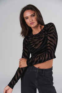 Mesh Longsleeve Zebra