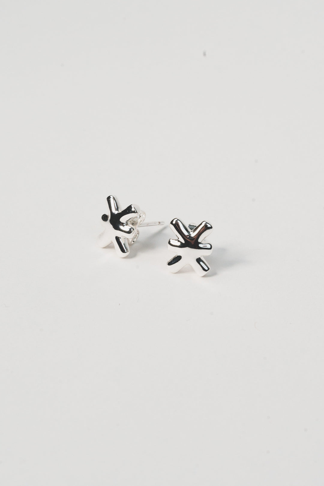 Earring Logo Silver - Karo Kauer Label