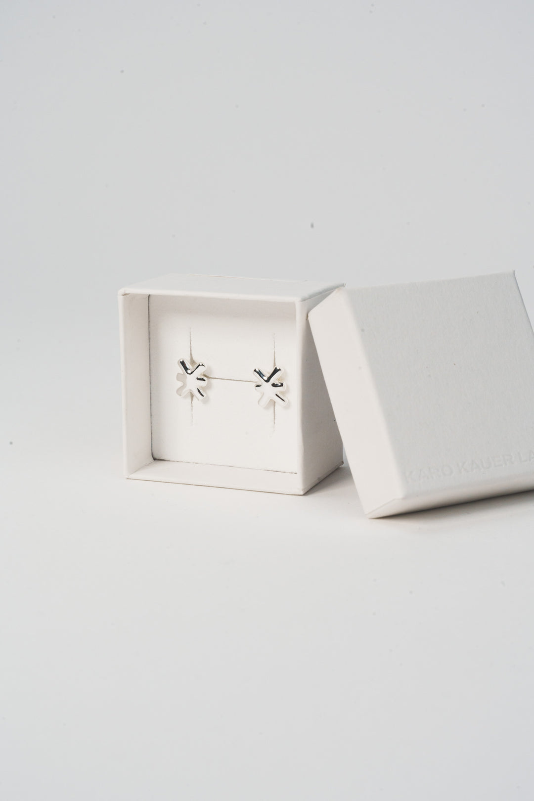 Earring Logo Silver - Karo Kauer Label