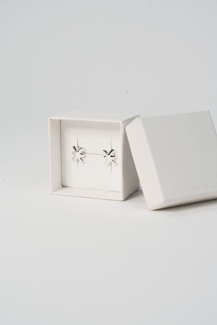 Earring Logo Silver - Karo Kauer Label