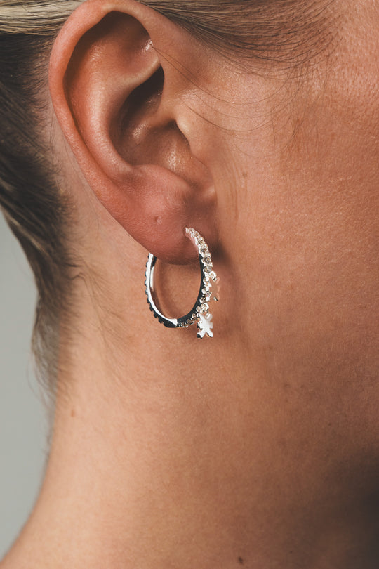 Bild von Creole Sparkle Mini Logos Silver  aus karo20 Kollektion