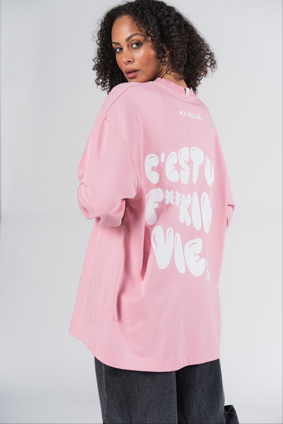 Oversize Longsleeve La Vie - Karo Kauer Label