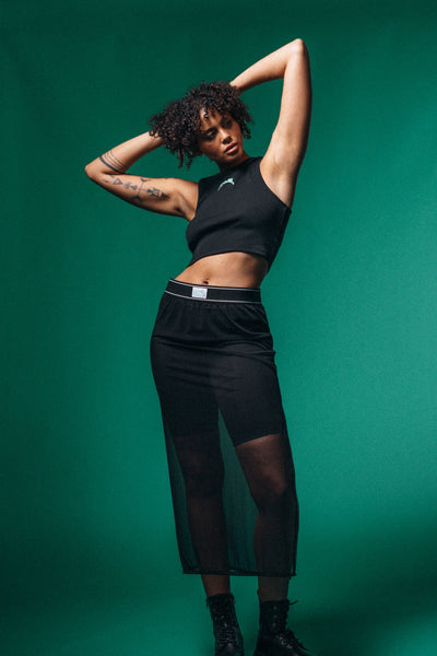 Mesh Skirt Black