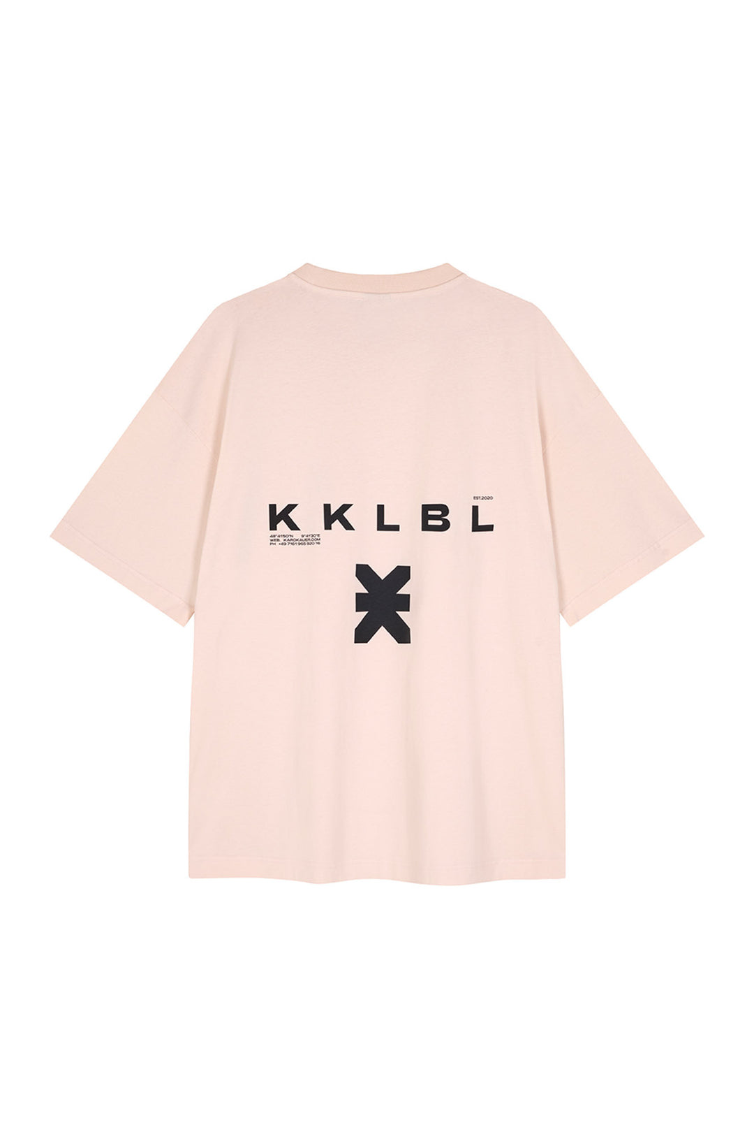 Core T-Shirt Logo Pink, Freisteller Rückenansicht, KKLBL- und Logo-Rückenprint auf dem Oversized T-Shirt