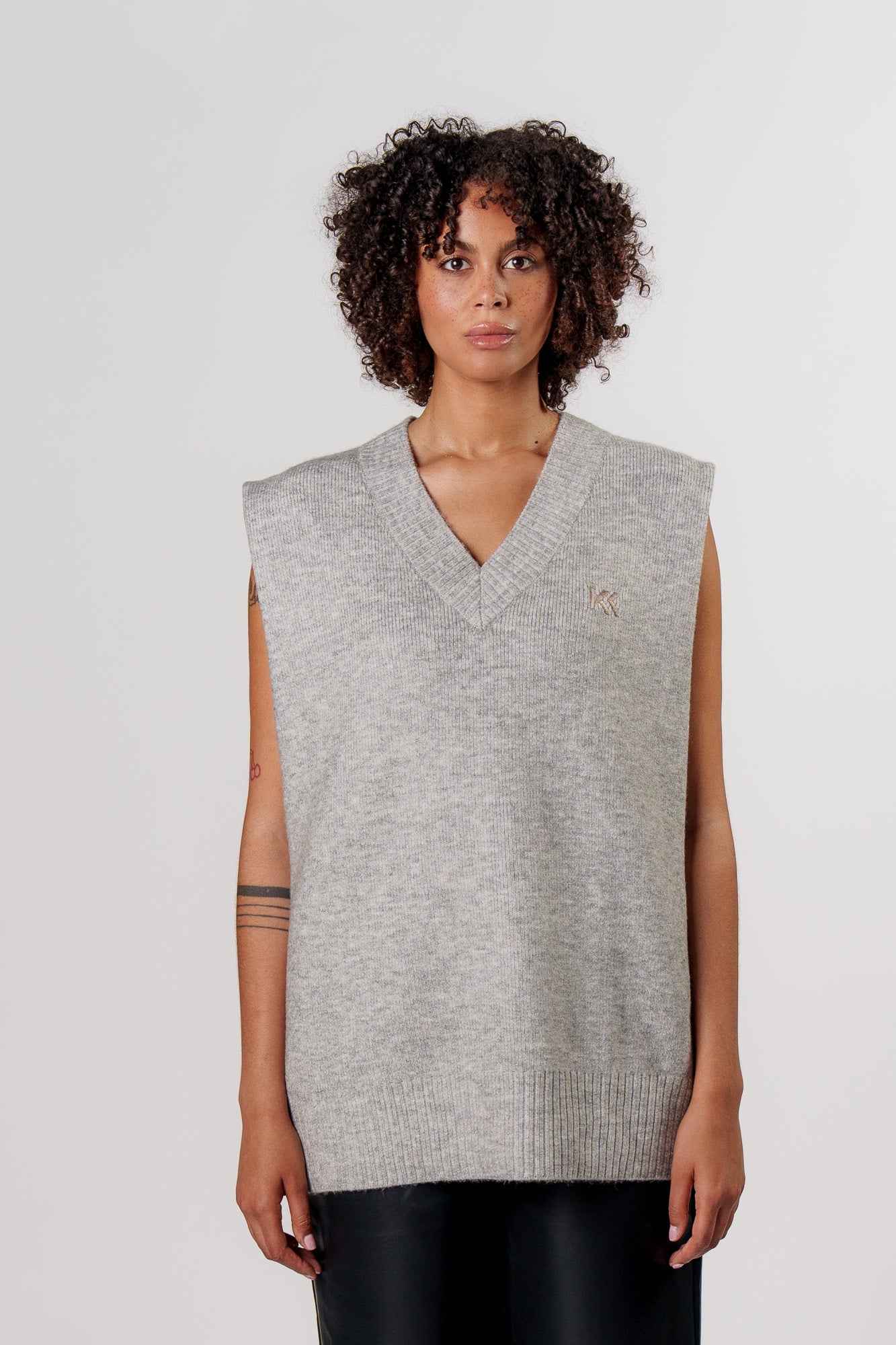 Knit Pullunder Light Grey