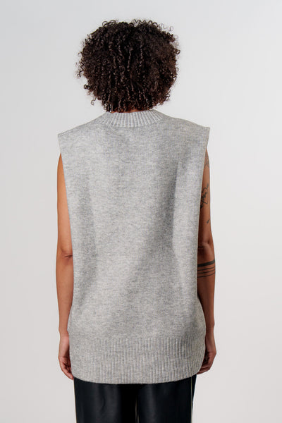 Knit Pullunder Light Grey