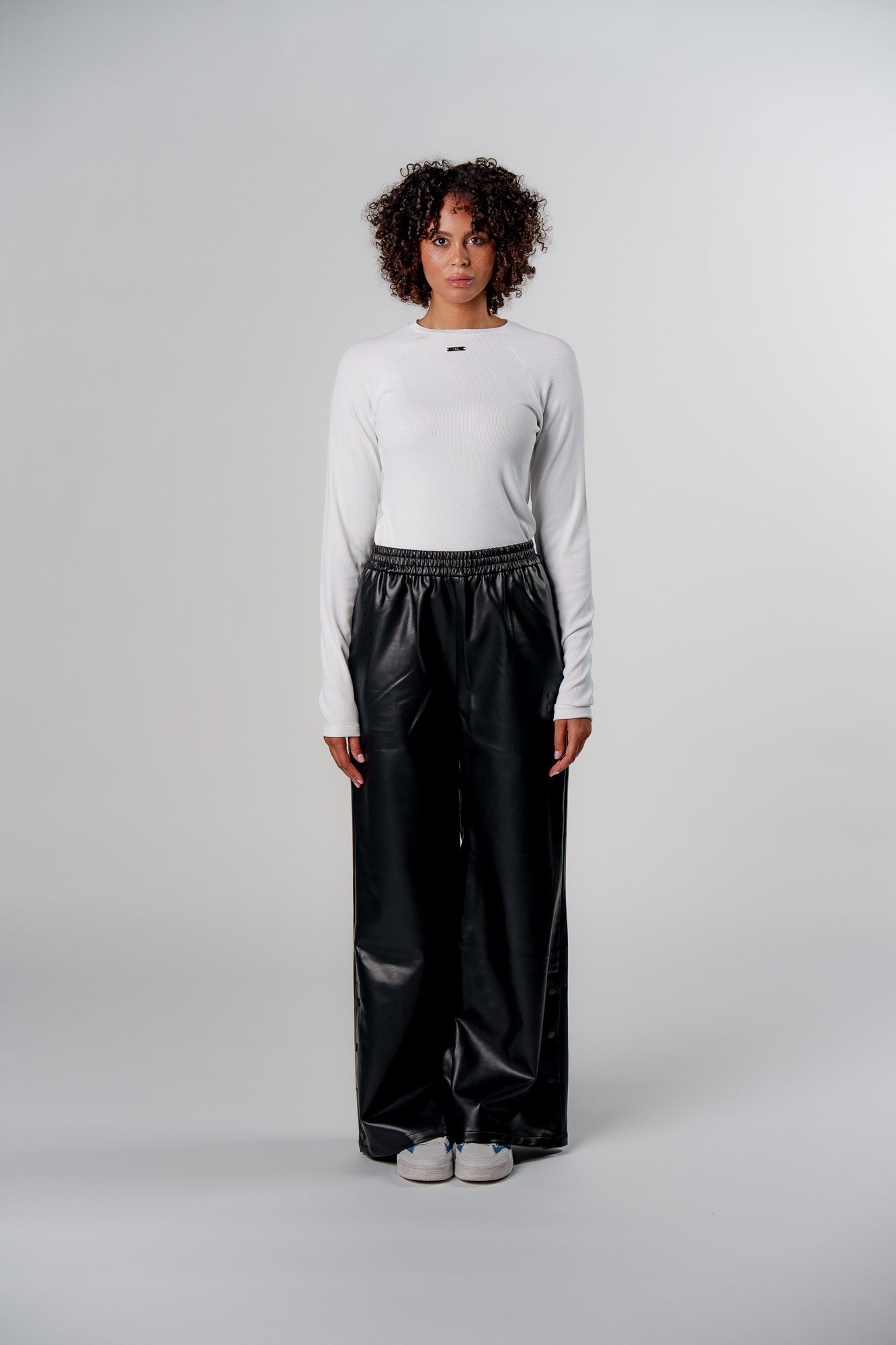 Leather Trackpants Black