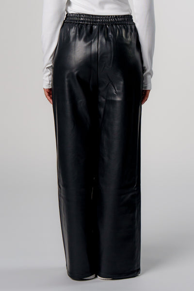 Leather Trackpants Black