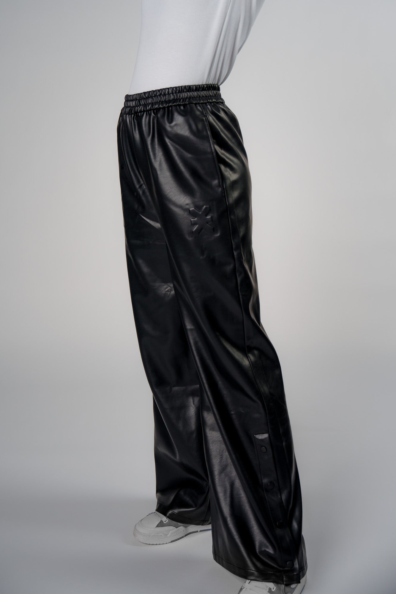 Leather Trackpants Black