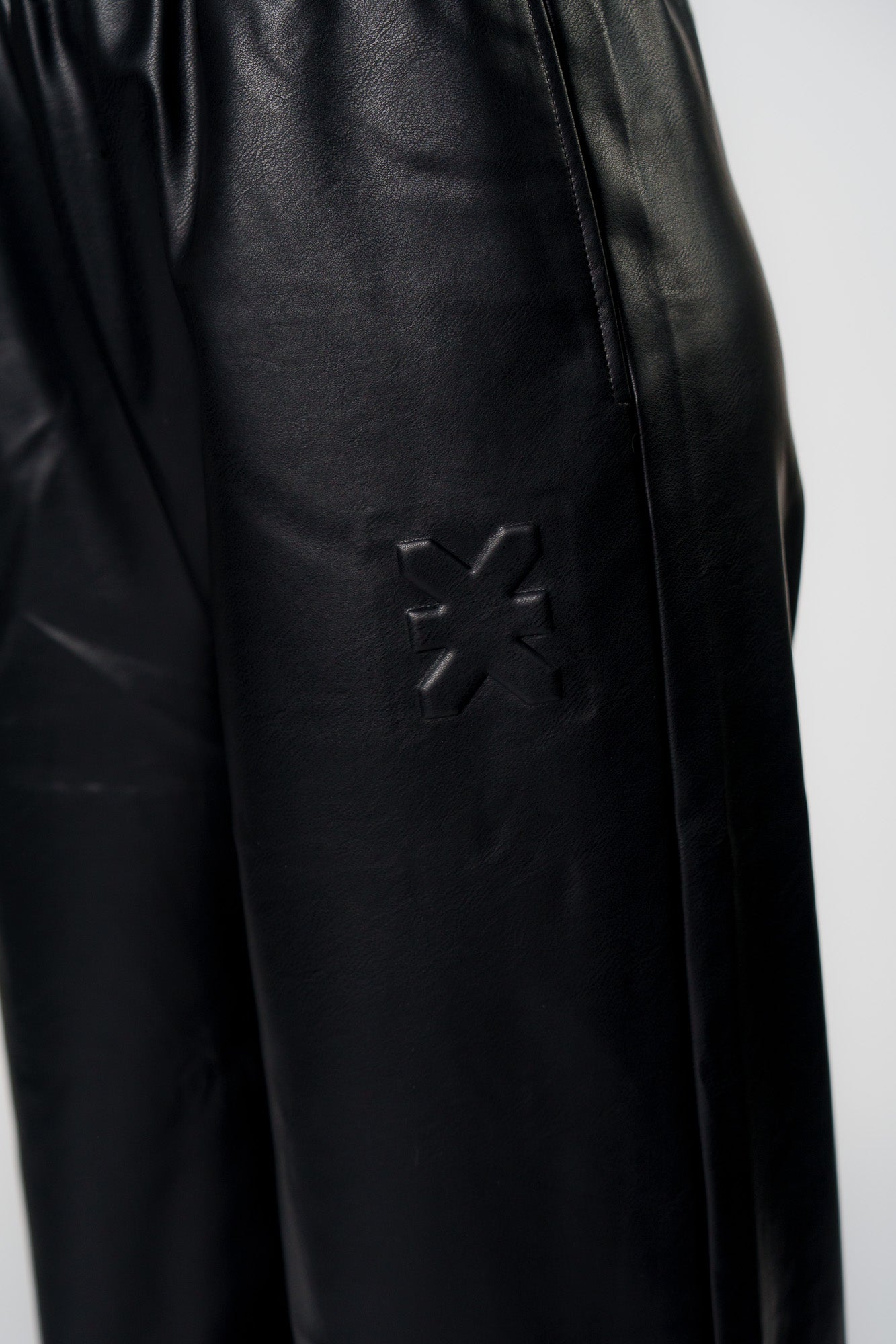 Leather Trackpants Black