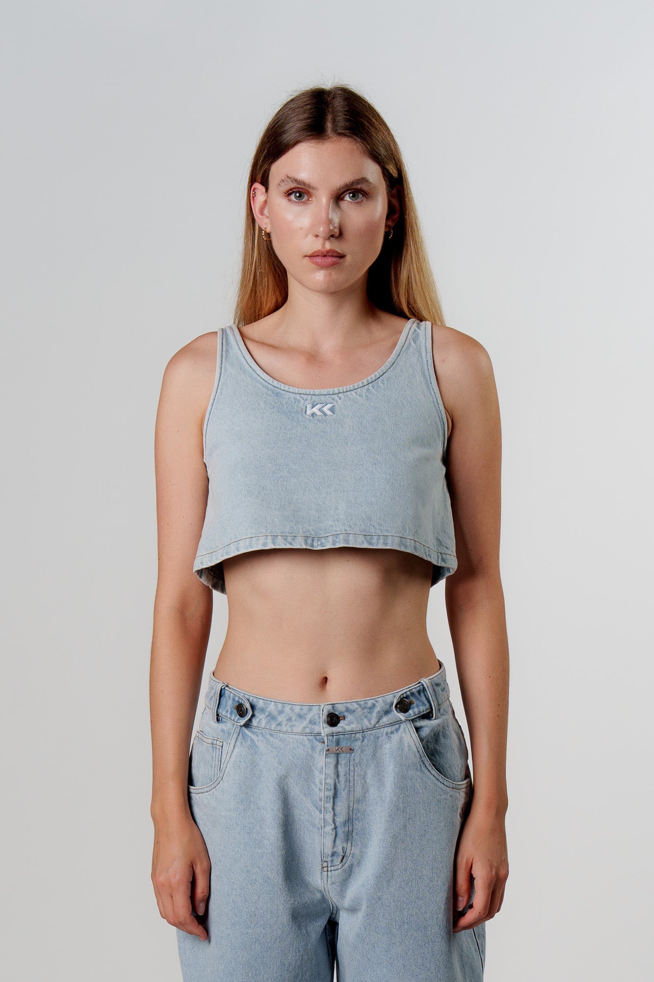 Denim Cropped Top