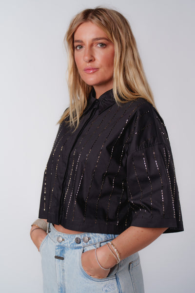 Cropped Blouse Glitter