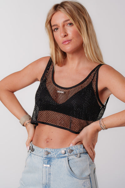 Glitter Net Top