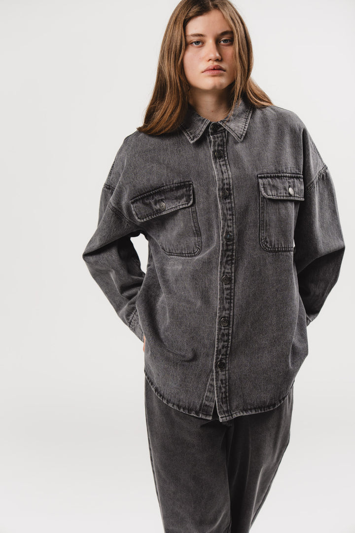 Denim Overshirt Grey - Karo Kauer Label