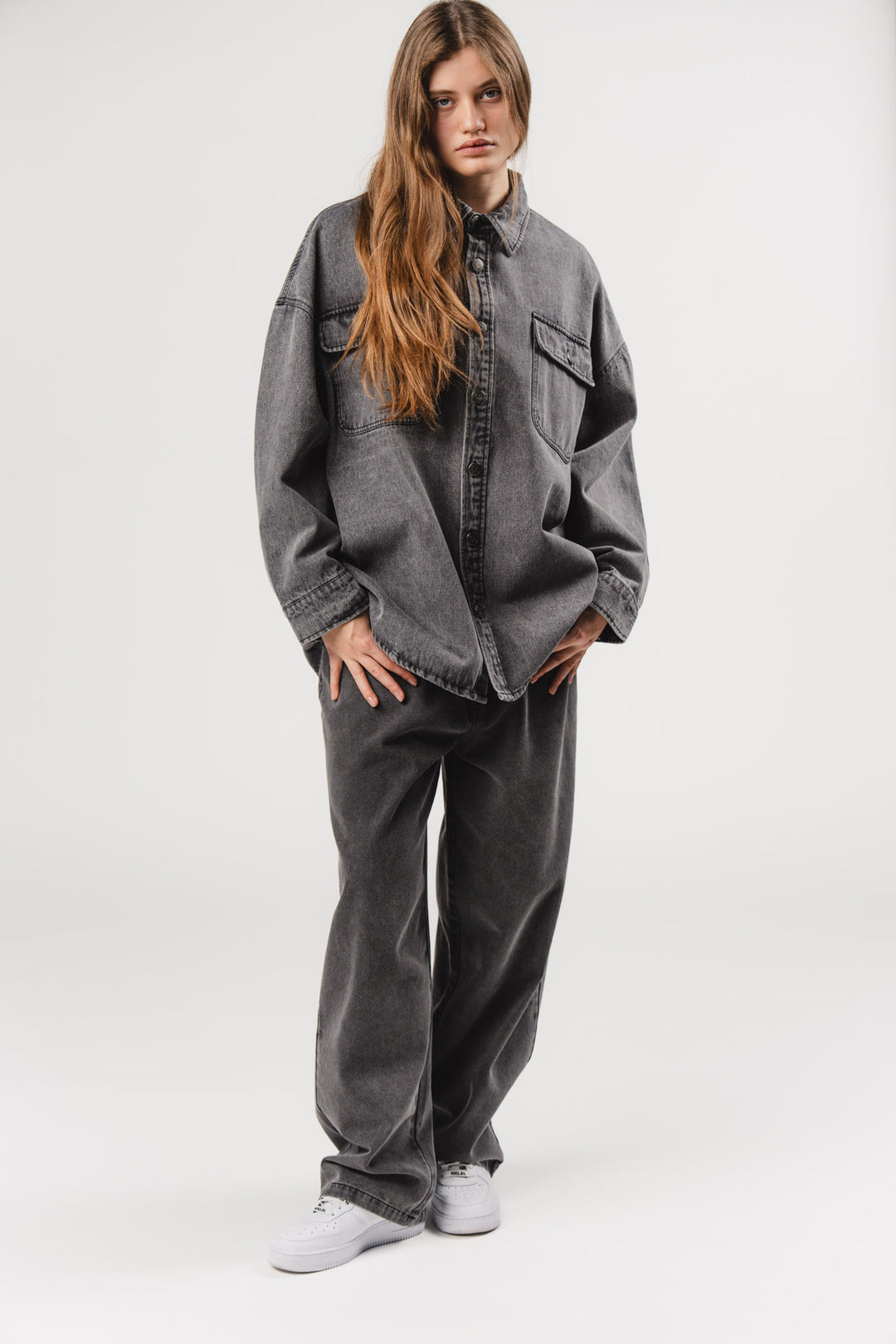 Denim Overshirt Grey - Karo Kauer Label