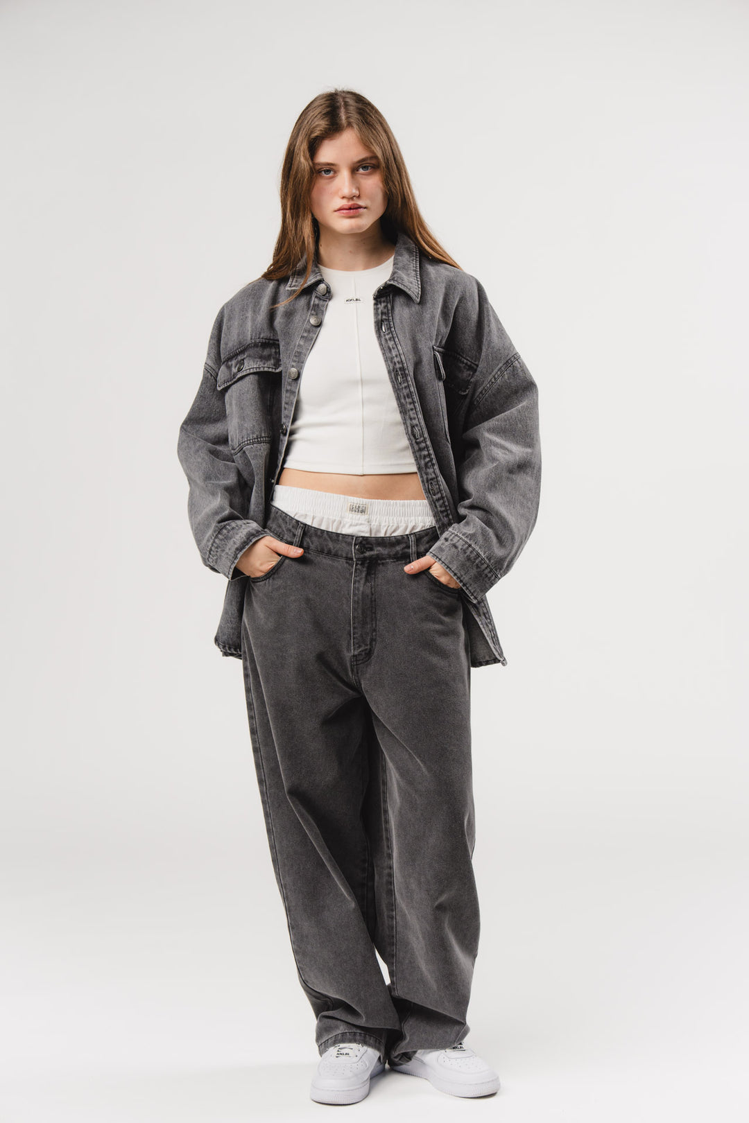 Denim Overshirt Grey - Karo Kauer Label